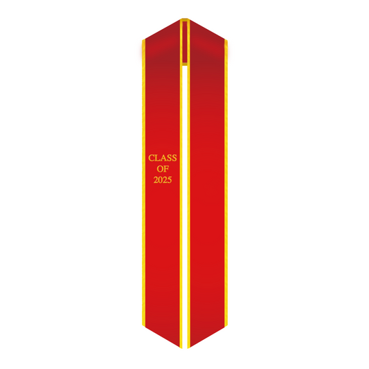 Red and Gold Sash, Customize Option Provides