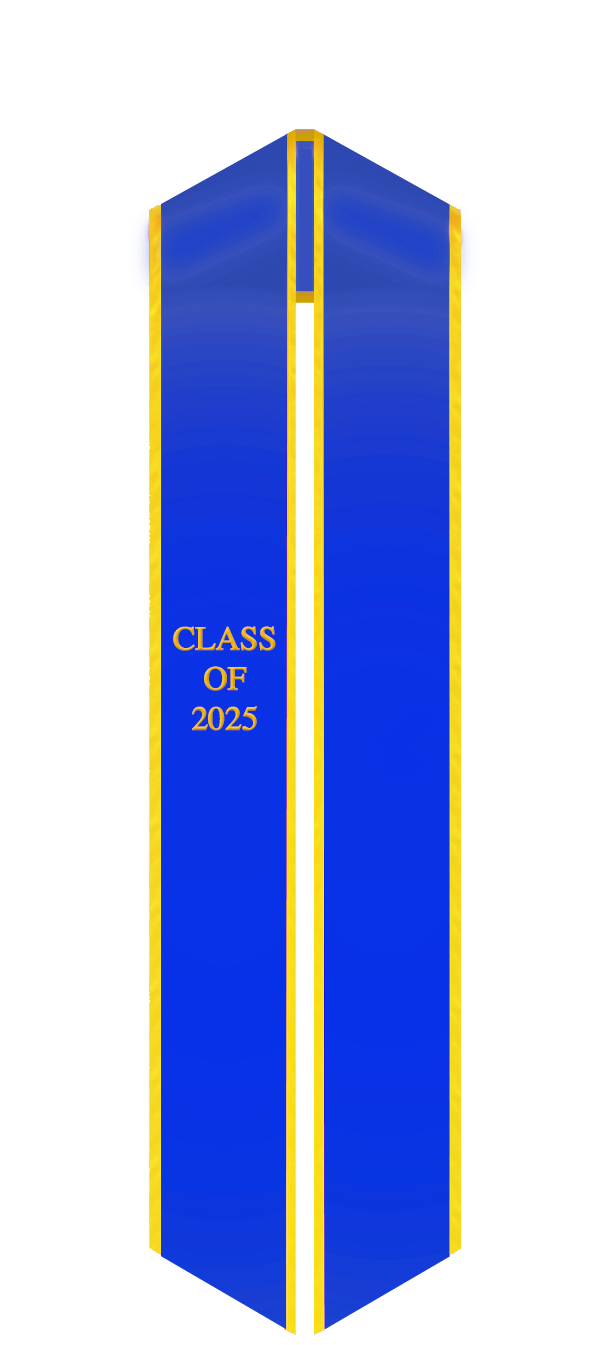 Blue and Gold Sash, Customize Option Provides